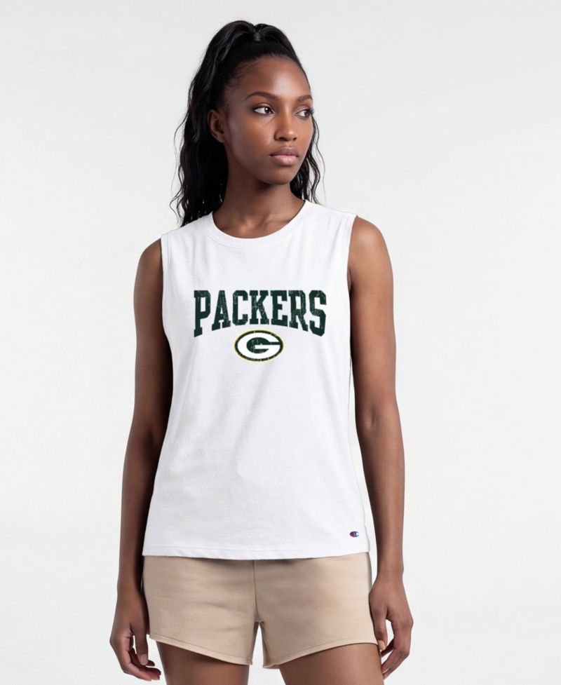 Women's Green Bay Packers Sleeveless Distressed Muscle Tank Top