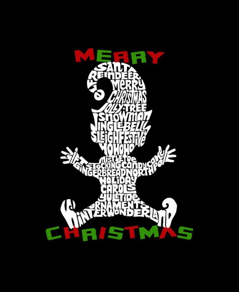 Men's Christmas Elf Word Art Hooded Sweatshirt