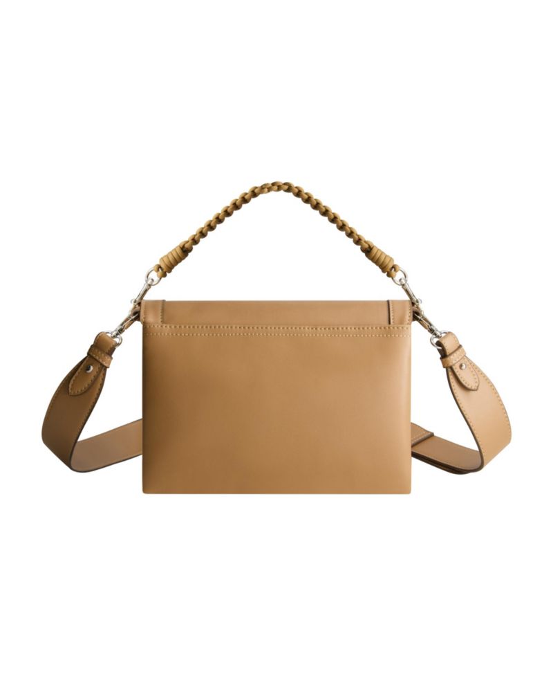 Debossed Logo Flat Messenger Bag