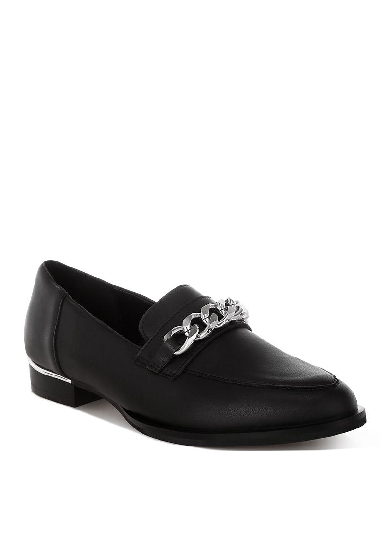 Rag and Co Womens Pola Leather Horsebit Loafers