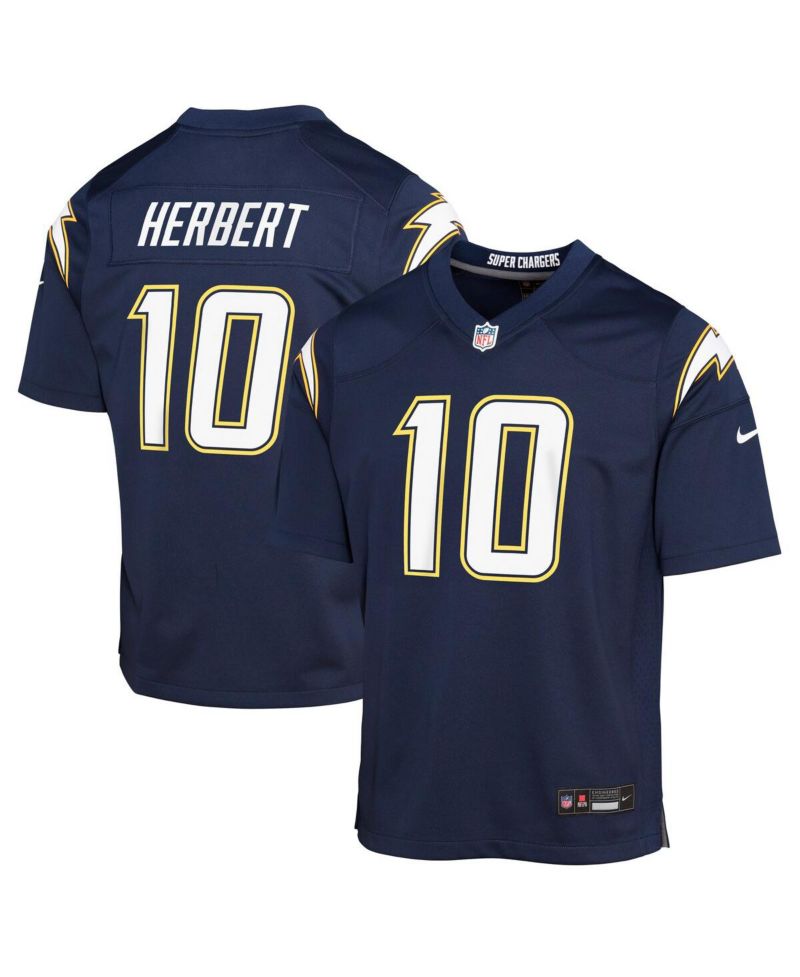 Big Boys and Girls Justin Herbert Navy Los Angeles Chargers Alternate Super Chargers Game Player Jersey