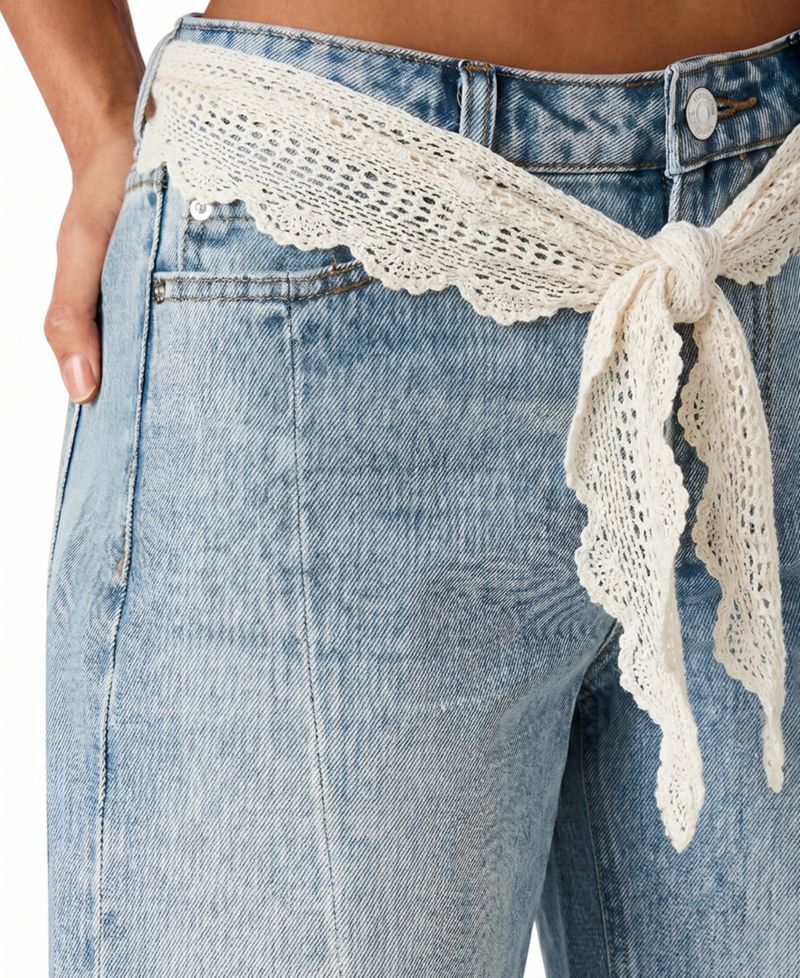 Women’s Kesha Crochet Scarf-Detail Shorts