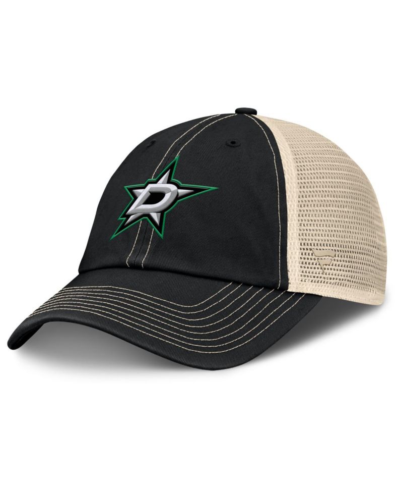 Men's Black/Natural Dallas Stars Rival Trucker Adjustable Hat