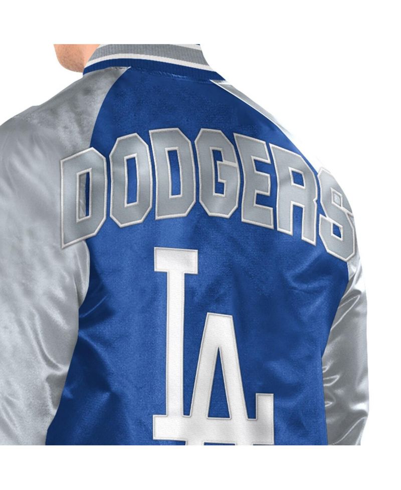 Men's Royal/Gray Los Angeles Dodgers Raglan Blitz Varsity Jacket