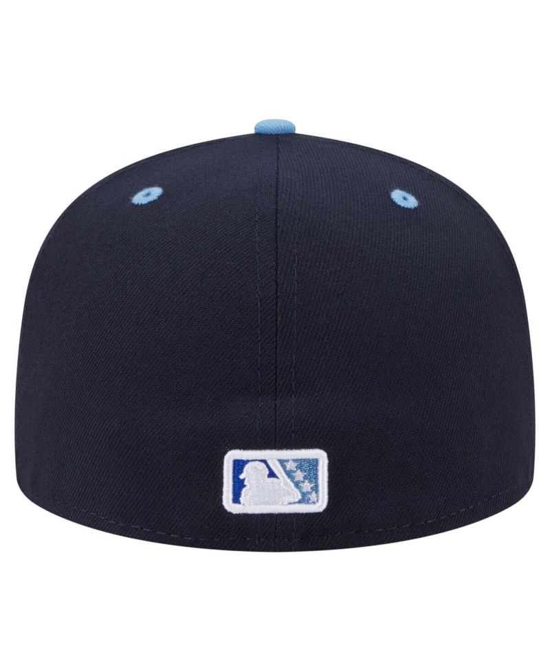 Men's Navy/Light Blue West Michigan Whitecaps Authentic Collection 59FIFTY Fitted Hat