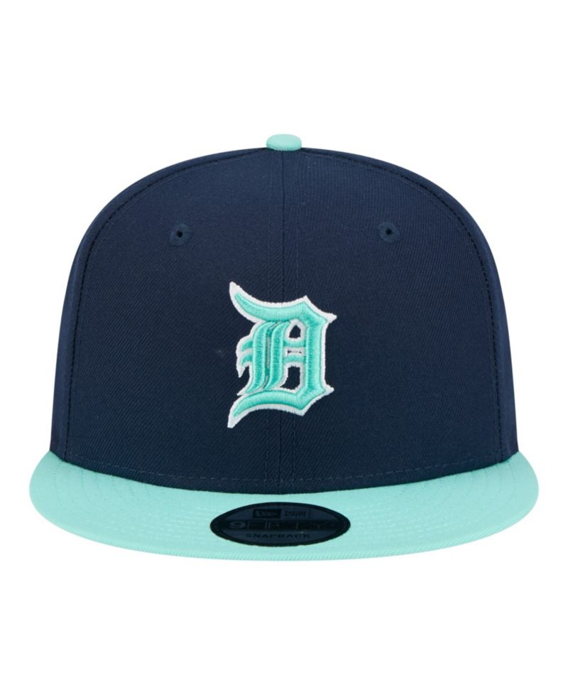 Men's Navy/Turquoise Detroit Tigers 2-Tone Color Pack 9FIFTY Snapback Hat