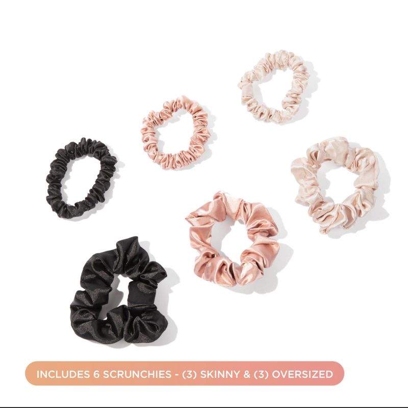 Assorted Satin Scrunchies 6-pack