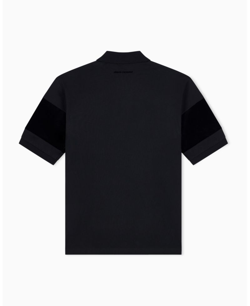 Men's Regular Fit Short Sleeve Mercerized Cotton Colorblock Zip Polo Shirt