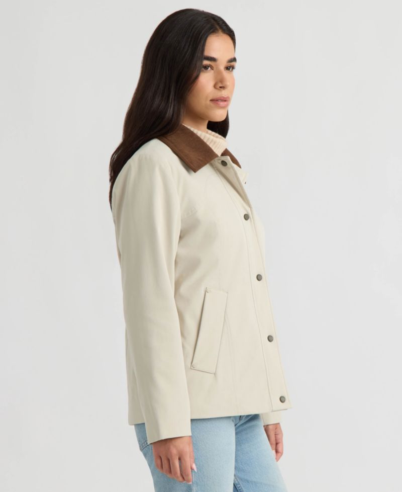 Women's Corduroy Collar Lined Jacket