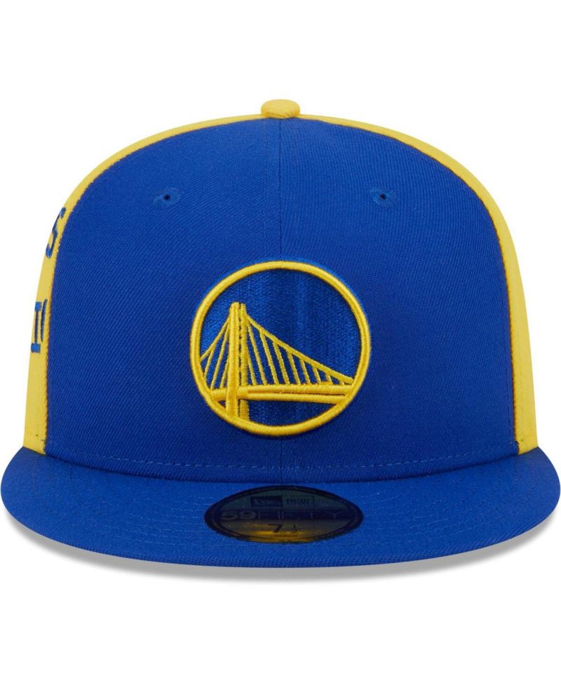 Men's Royal/Gold Golden State Warriors Gameday Wordmark 59FIFTY Fitted Hat