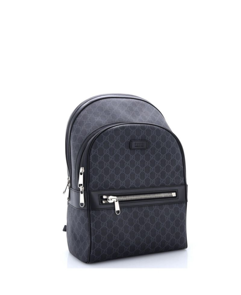 Medium Front Zip Pocket Backpack GG Coated Canvas