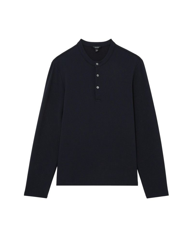 Men's Salvator Textured Long-Sleeve Henley T-Shirt