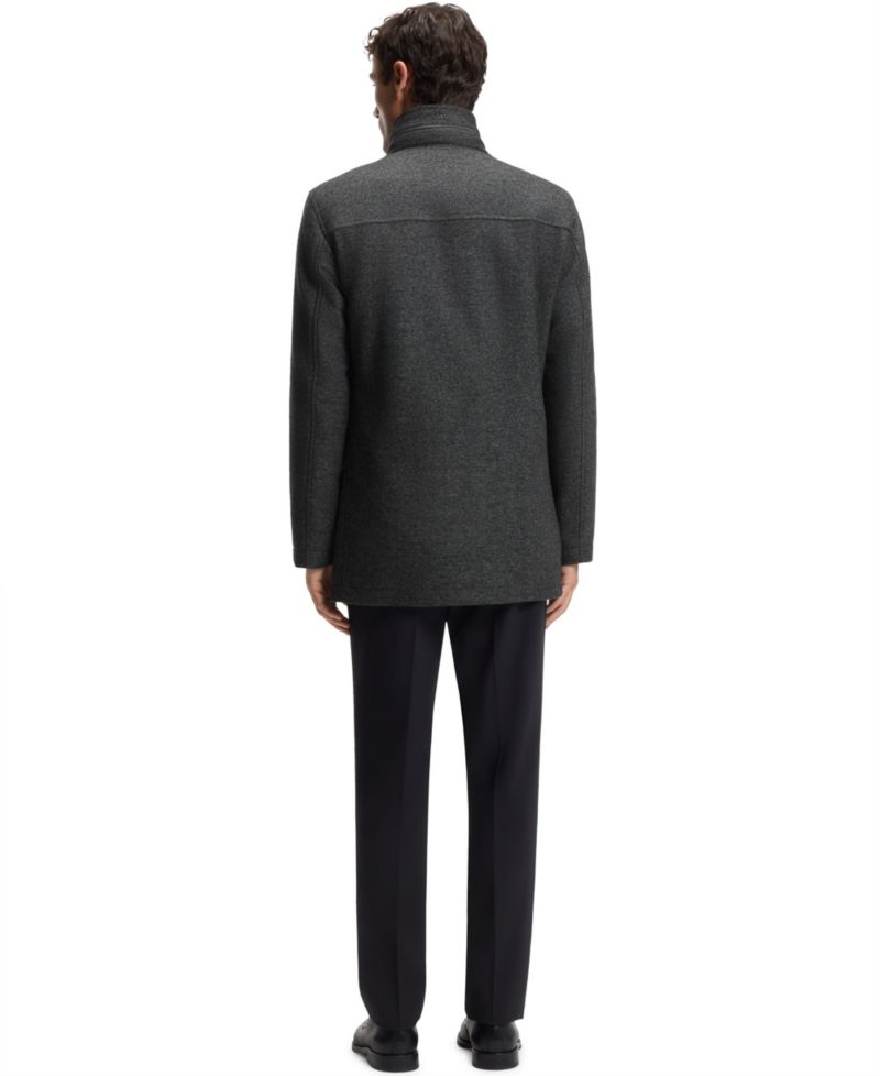 Men's Relaxed-Fit Wool-Blend Coat