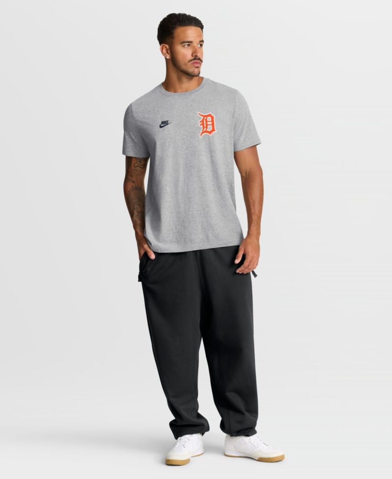 Men's Heather Gray Detroit Tigers Cooperstown 2-Hit T-Shirt