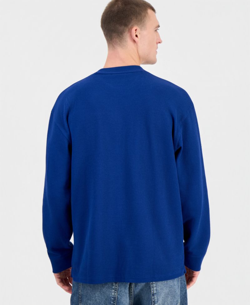 Men's Nuwolo Waffle-Knit Crewneck Sweater