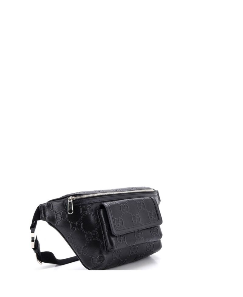 Front Pocket Belt Bag GG Embossed Perforated Leather