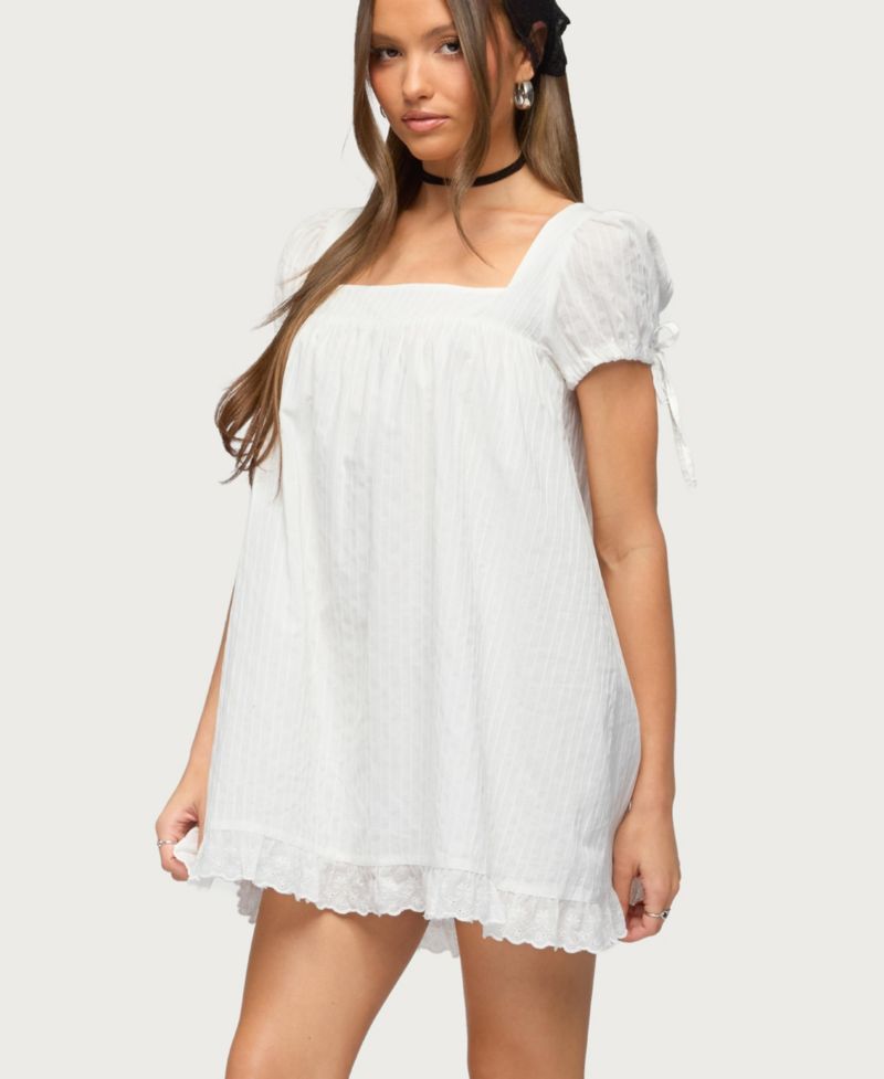 Women's Sepid Striped Cotton Mini Dress
