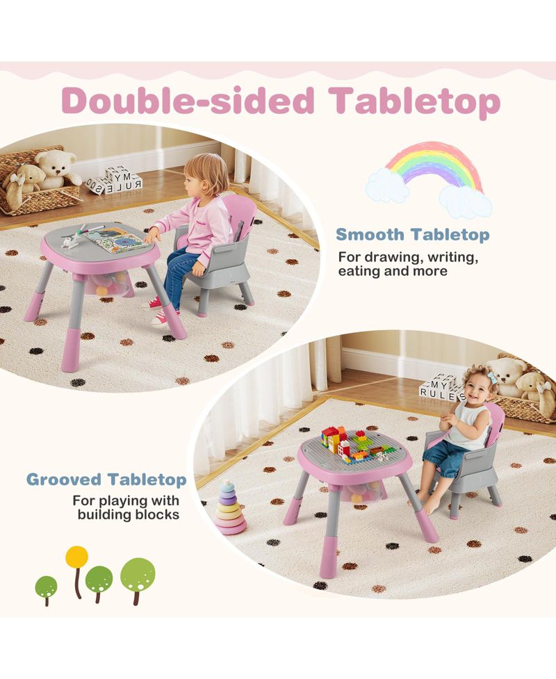 16-in-1 Baby High Chair w/ Activity Center Booster Seat Building Block Table