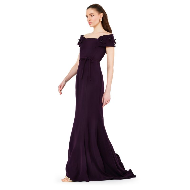 Women's Off-The-Shoulder Mermaid Gown In Crepe