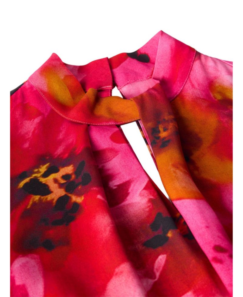 Women's Painterly Floral Midi Dress