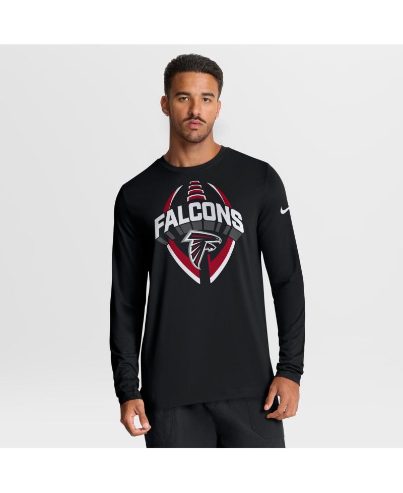 Men's Black Atlanta Falcons Primetime Legend Icon Performance Long Sleeve T-Shirt