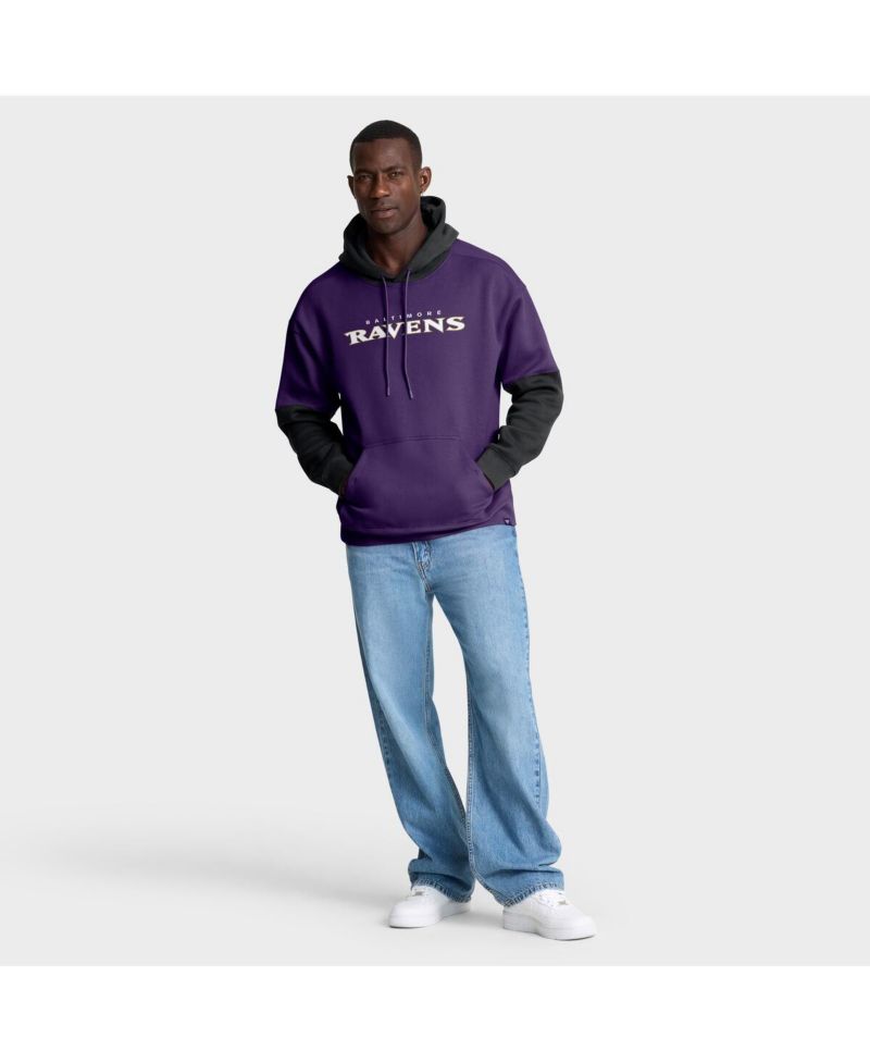 Men's Purple Baltimore Ravens Helmet Pullover Hoodie