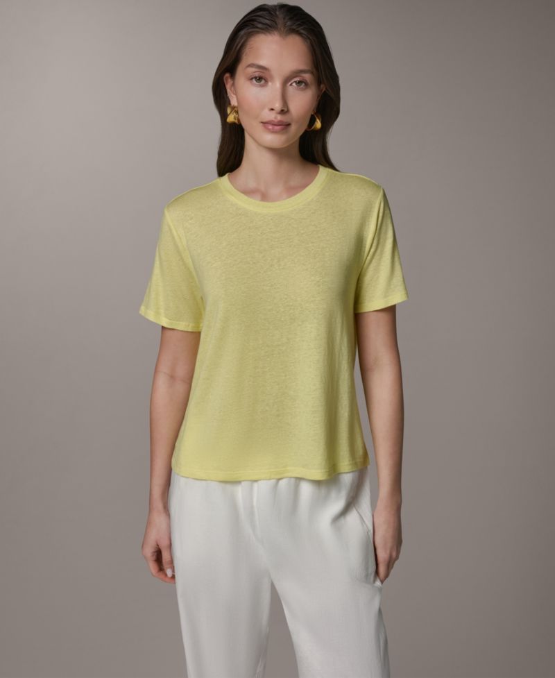 Women's Linen Jersey Striped T-Shirt