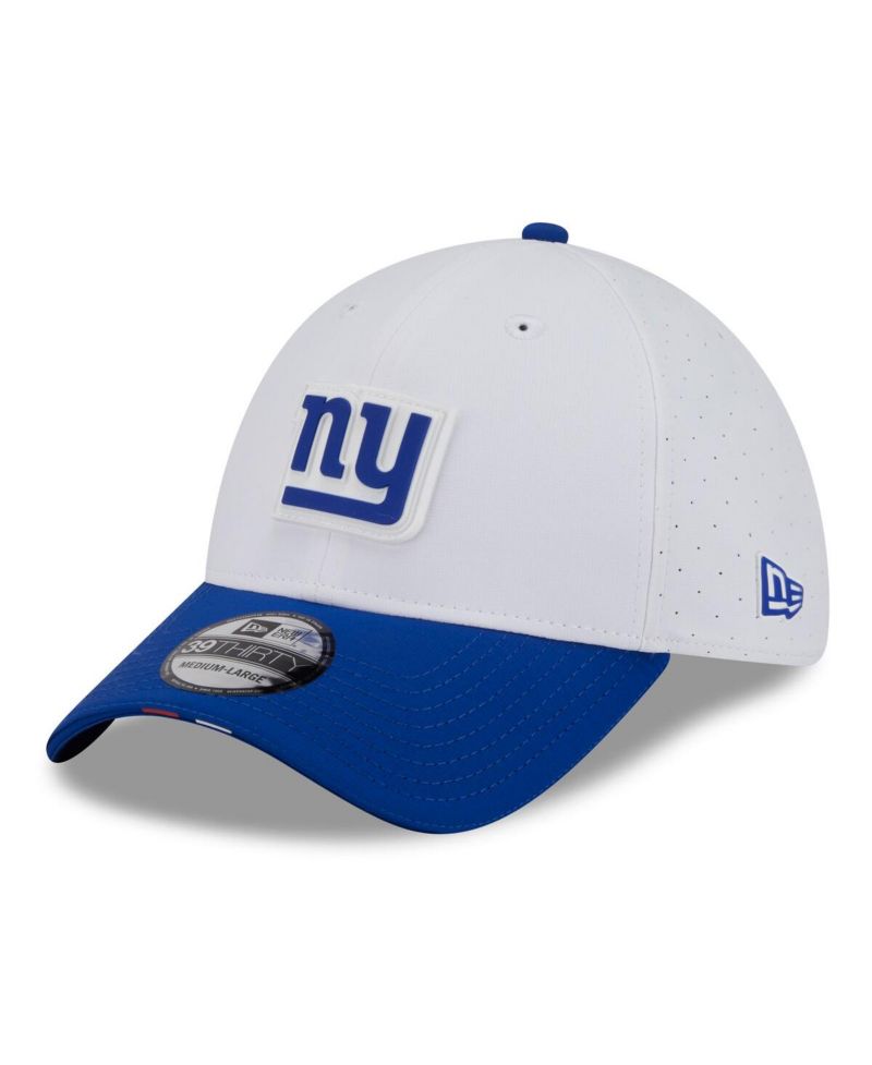 Men's White/Royal New York Giants 2025 NFL Training Camp 39THIRTY Flex Hat