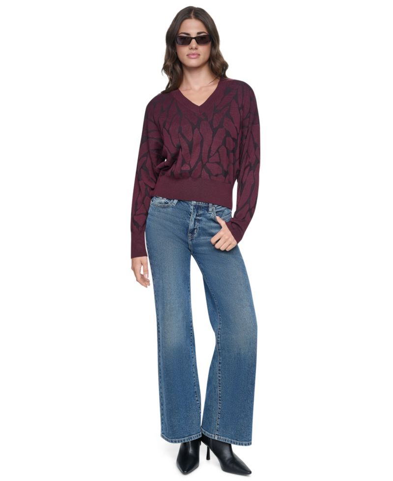 Women's Textured Long Sleeves Sweater
