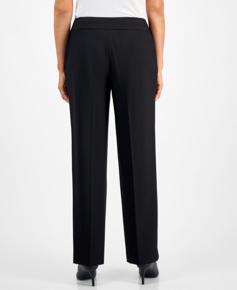 Women's Framed Plaid Belted Wide-Leg 2 Piece Pantsuit, Regular & Petite