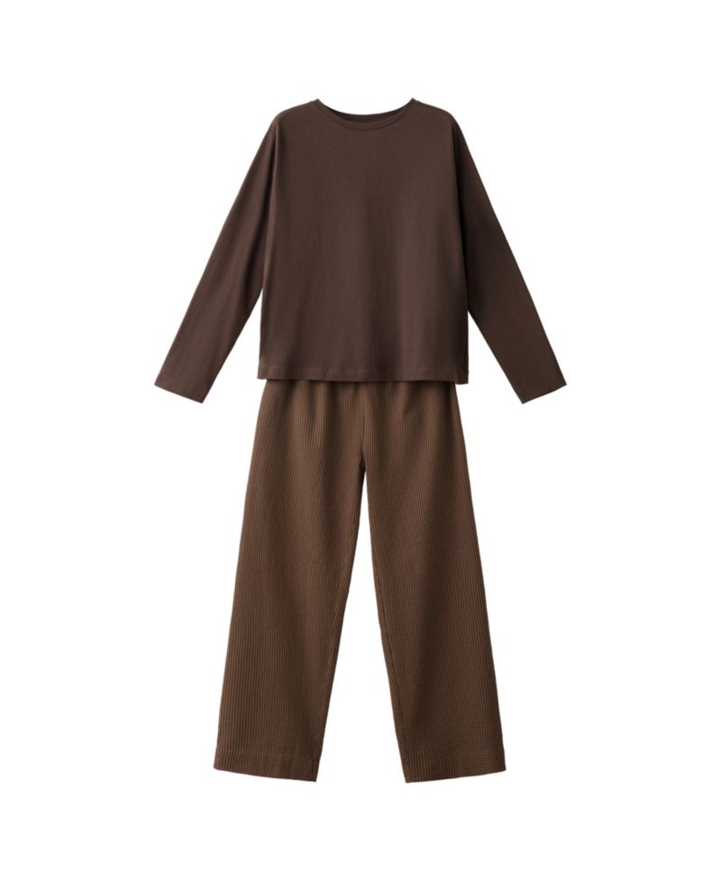 Women's Seersucker Striped Long-Sleeve Pajama Set