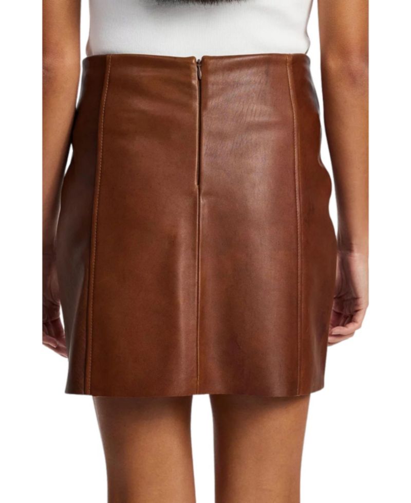 Women's Delmar Leather A-Line Mini Skirt