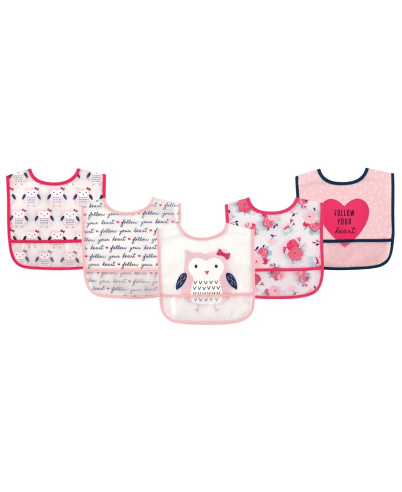 Girl's Waterproof Peva Bibs