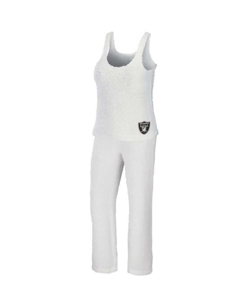 Women's 2-Piece Cream Las Vegas Raiders Plus Size Cozy Scoop Neck Tank Top & Pants Set