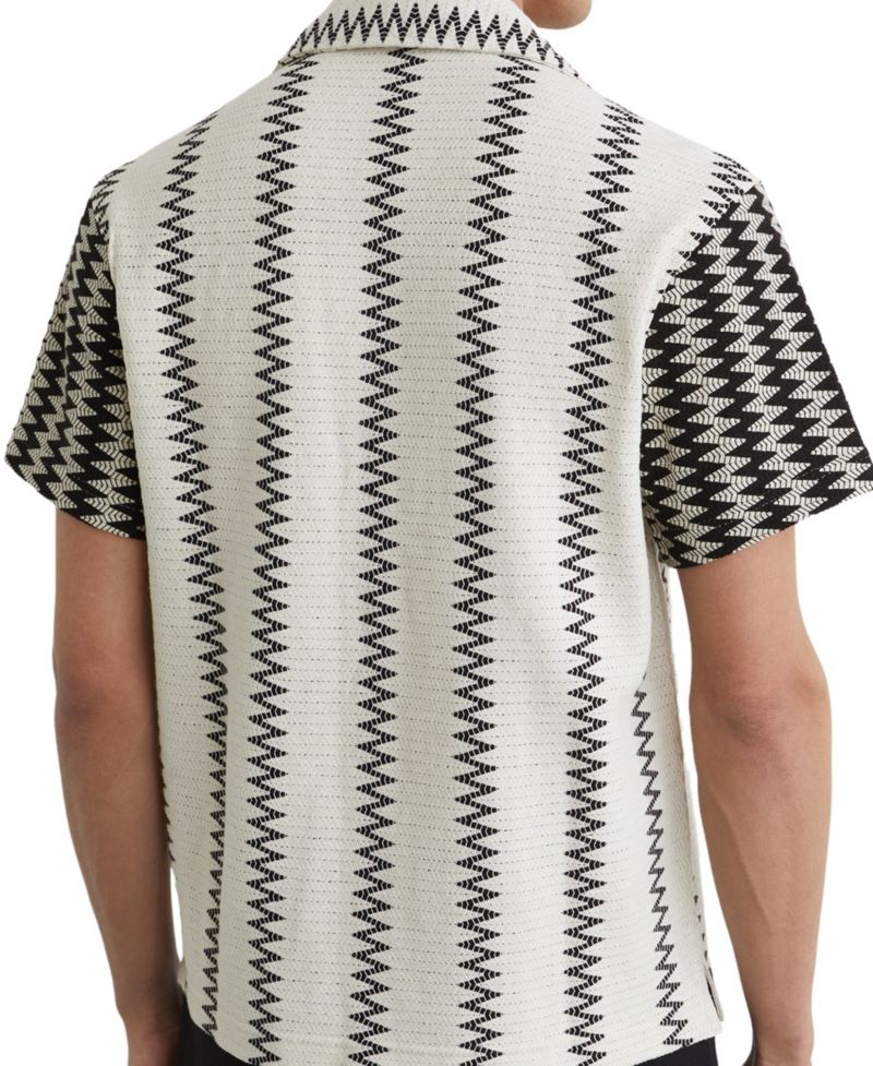 Men's Dain Zig Zag Crochet Cuban Shirt