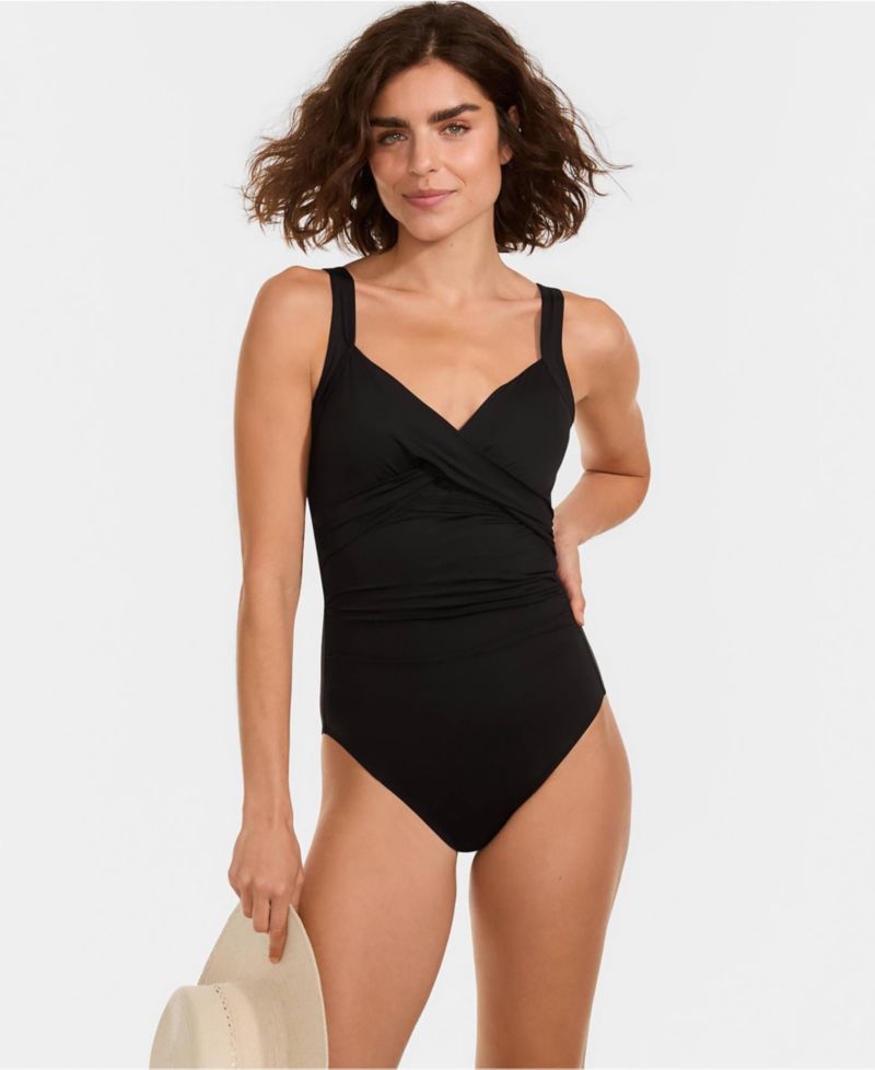 Women's Sweetheart Underwire Wrap One Piece Swimsuit