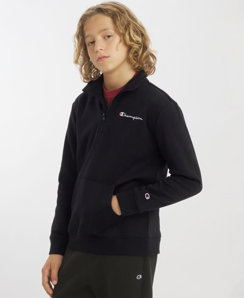 Boys' 8-20 Quarter-Zip Logo Sweatshirt