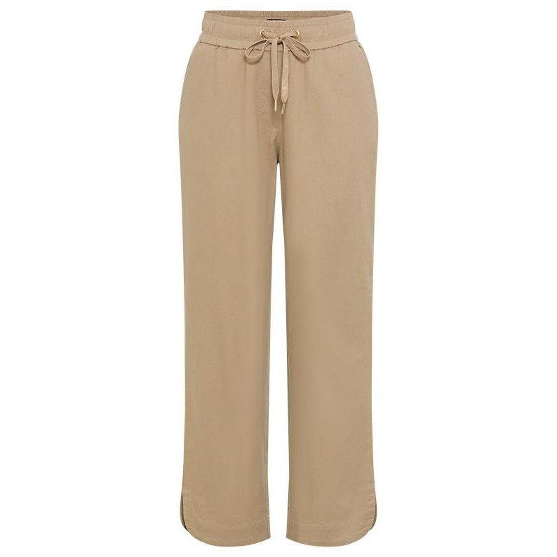 Women's Linen-Cotton Drawstring Cropped Pant