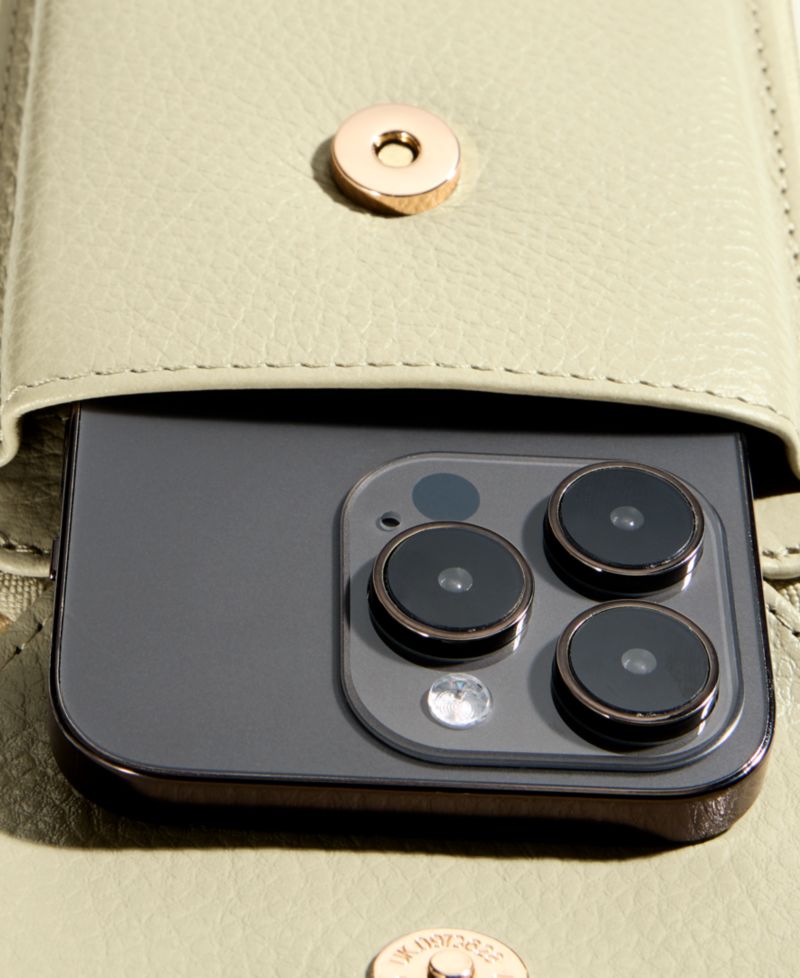 Softy Leather Tech Crossbody Wallet