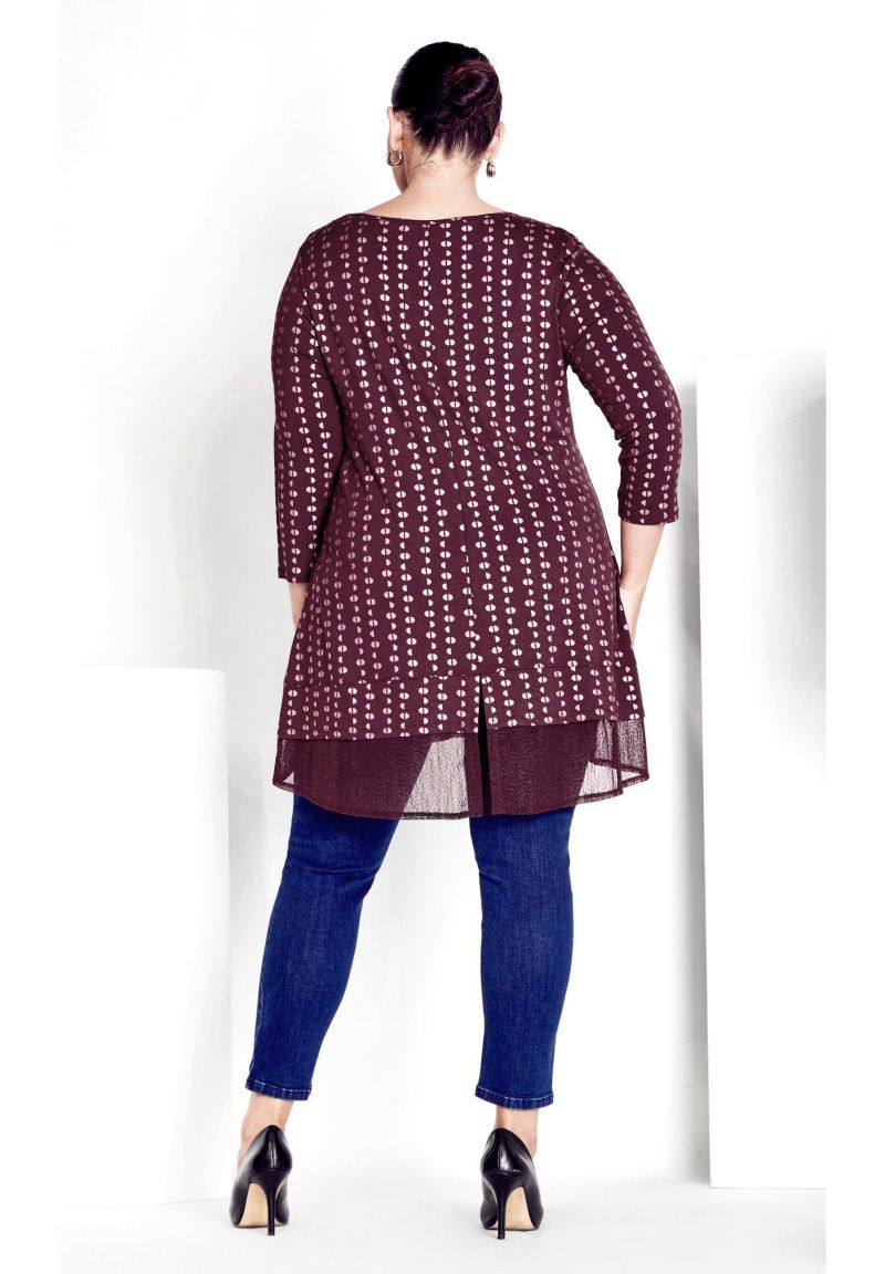 Women's Tops & Tees Foil Print Tunic