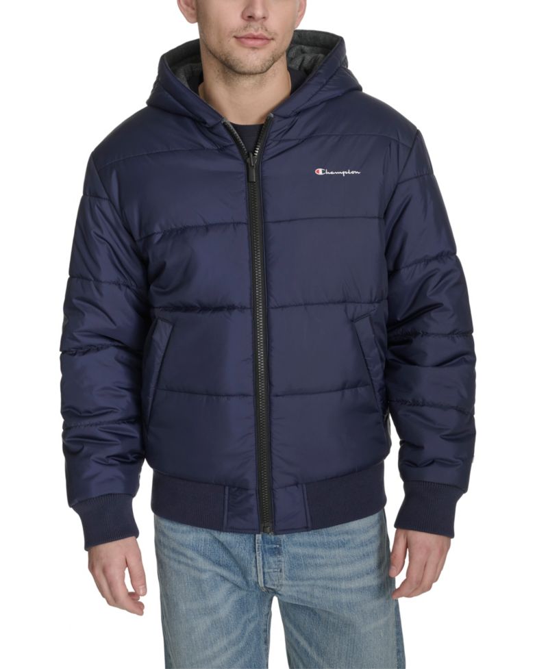 Men's Reversible Hooded Bomber Jacket