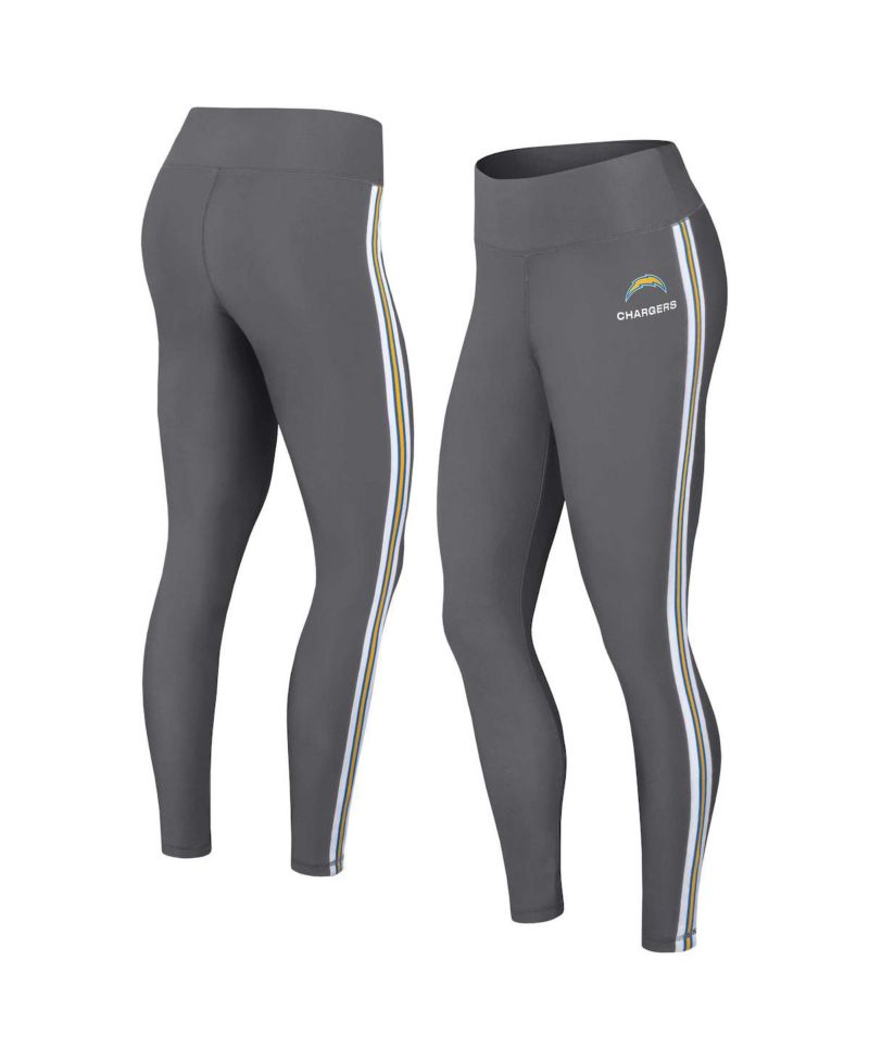 Women's Charcoal Los Angeles Chargers Color Block Leggings
