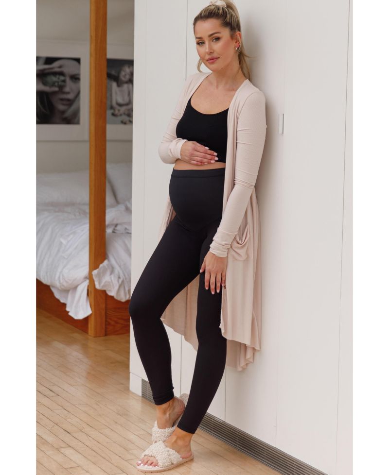 Women's Black Solid Basic Leggings