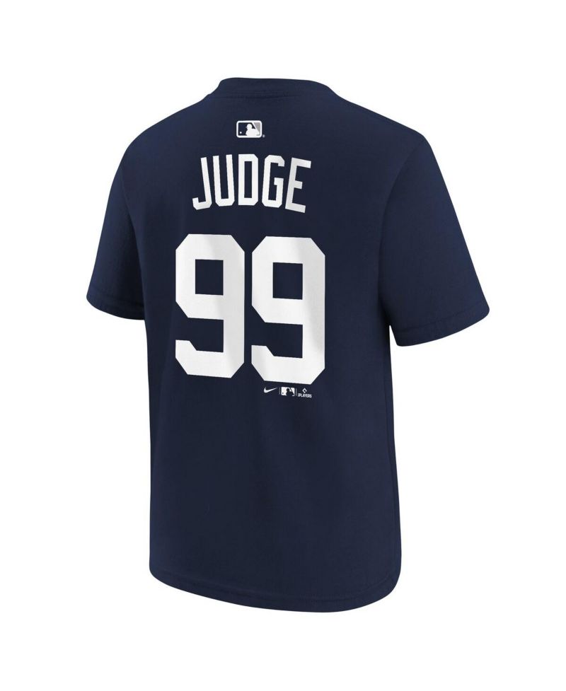 Big Boys and Girls Aaron Judge Navy New York Yankees Name & Number T-Shirt