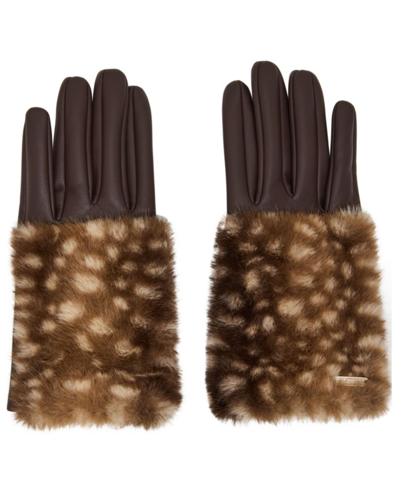 Women's Deer Print Polyester Gloves