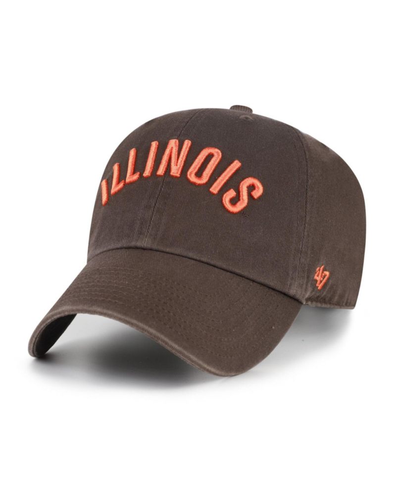 Men's '47 Brown Illinois Fighting Illini Vault Clean Up Adjustable Hat