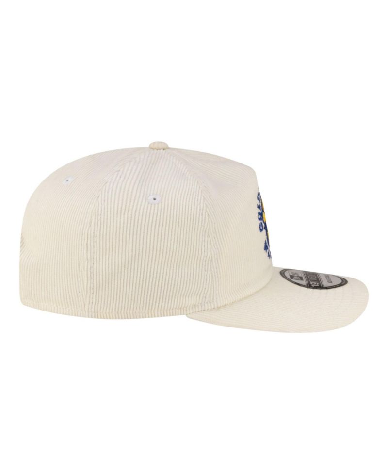 Men's White Golden State Warriors 19TWENTY 80s Chrome Corduroy Adjustable Hat