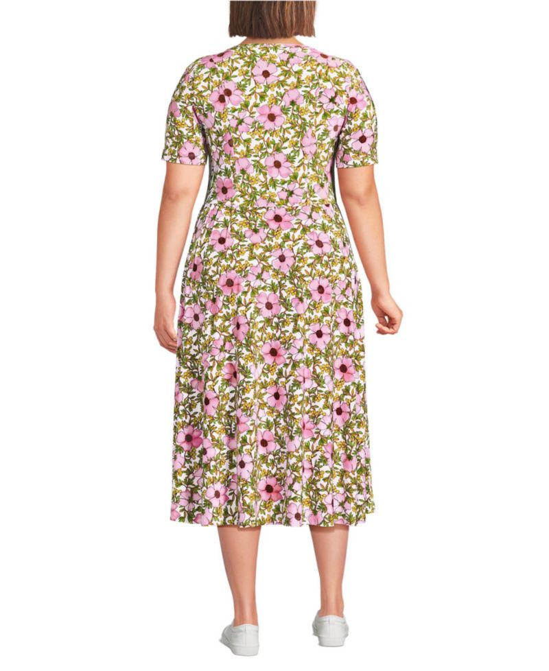 Plus Size Silky Knit Sweetheart Midi Dress