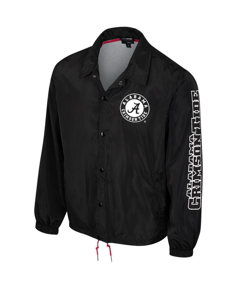 Men's and Women's Black Alabama Crimson Tide Coaches Full-Snap Jacket