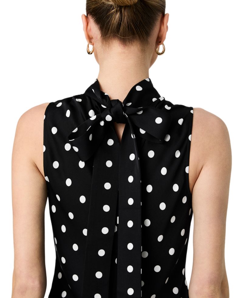 Women's Ennis Polka Dot Sleeveless Blouse